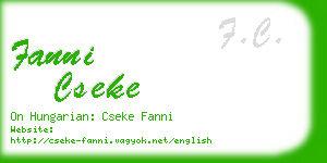 fanni cseke business card